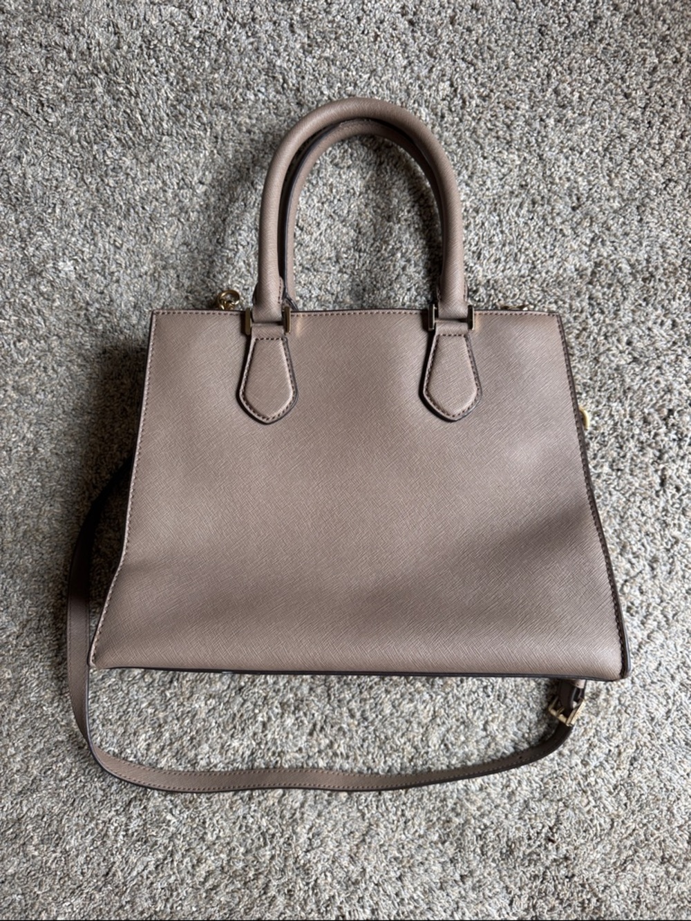 Michael Kors Bridgette Medium East West Tote Bag Purse Dark Dune - Picture 2 of 8